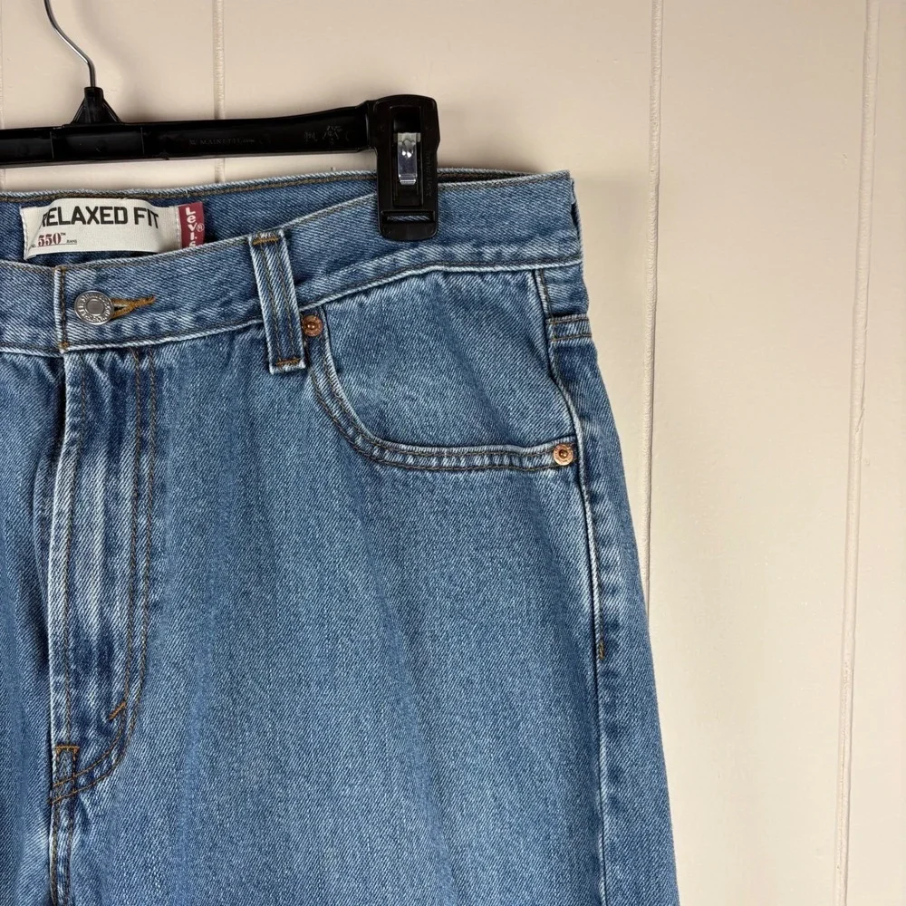 Levis 550 Y2K Relaxed Fit Tapered Leg Jeans 36x30 Medium Wash Blue Y2K Denim